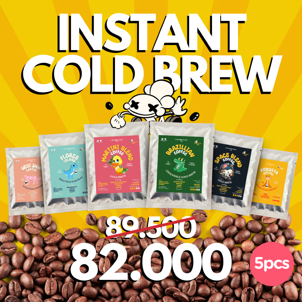 

Instant Cold Brew Coffee By Black Potion Roaster ( 5 pcs ) kopi