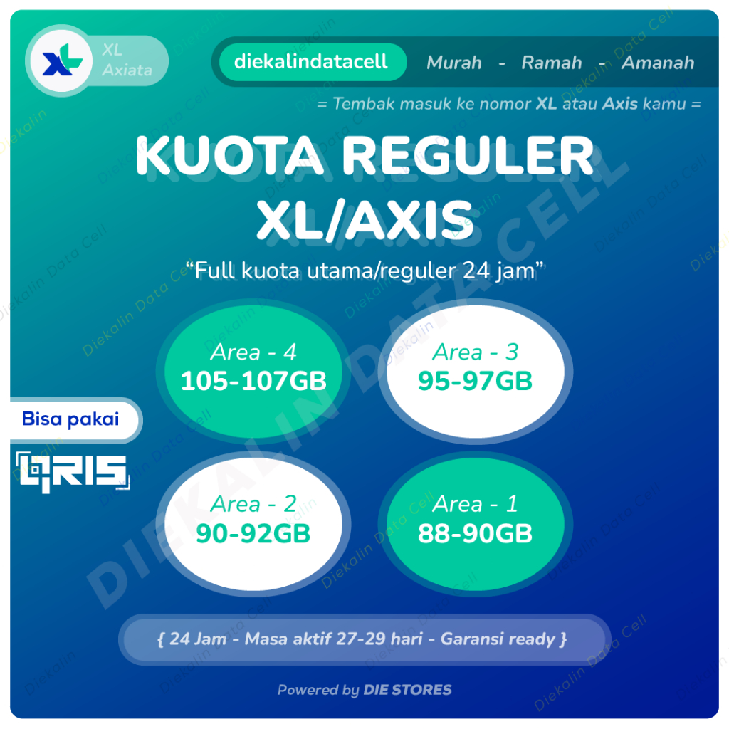Kuota XL Axis Reguler Murah 24 Jam Tembak/Inject Paket Data XL Axis Internet - Murah Ramah Amanah