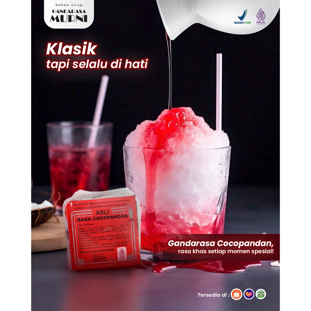 

COCOPANDAN - BAHAN SIRUP MURNI (GANDARASA MURNI)