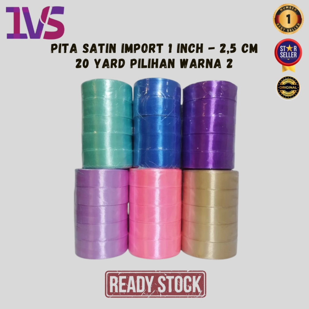

Pita Satin Import 1 Inch - 2,5 Cm 20 Yard Pilihan Warna 2 Premium Product (Per 1 Rol)