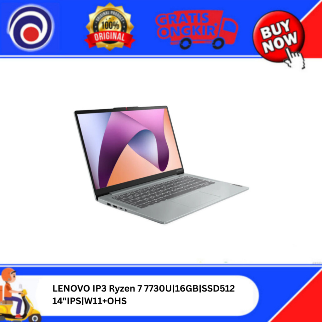 LENOVO IP3 Ryzen 7 7730U|16GB|SSD512|14"IPS|W11+OHS