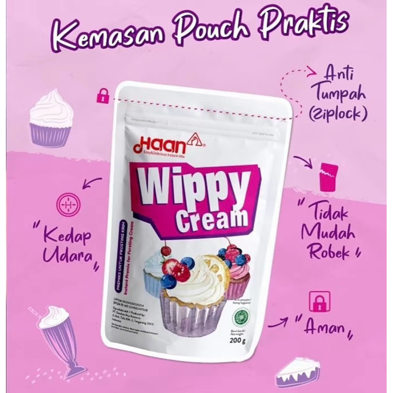 

wippy cream haan 200gr pouch