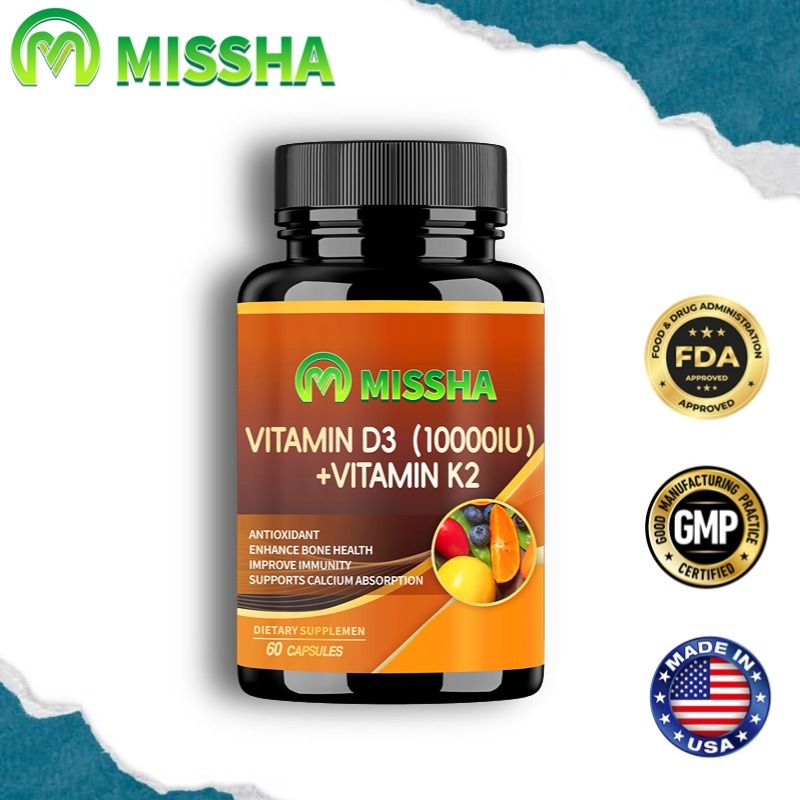 Missha Vitamin D3 + K2 capsule supplement Natural formula Enhances immunity