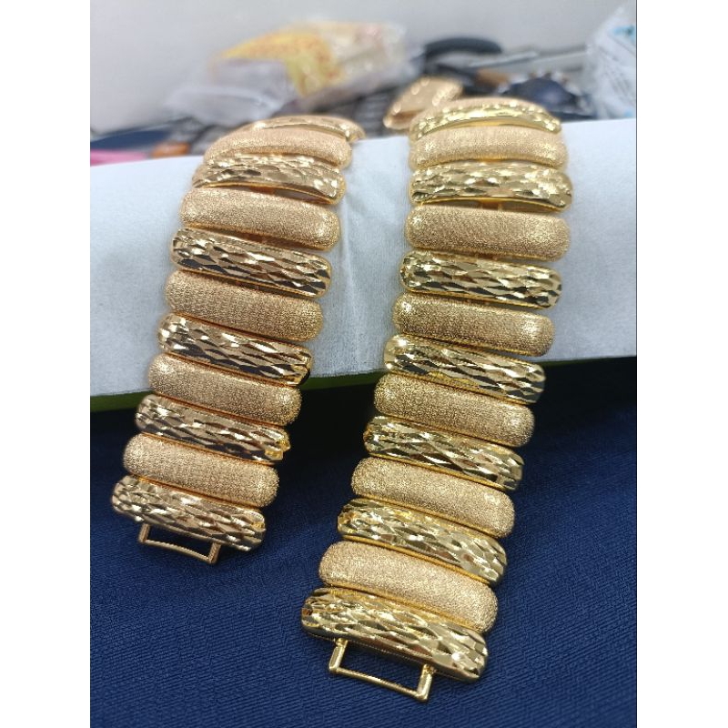 gelang dubai lebar high quality lapisan emas