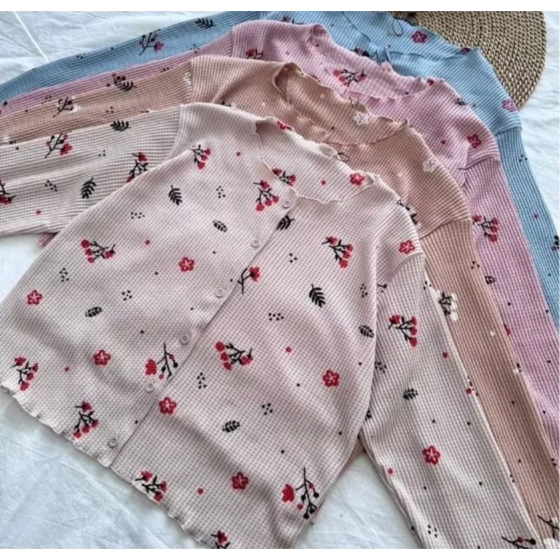 cardigan motif lengan panjang cardigan wanita zaynra_store