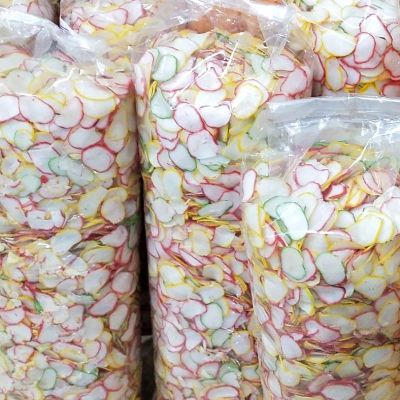 

1KG TERMURAH Kerupuk Mentah Bawang Warna Warni Krupuk Seblak Mentah Enak Wangi