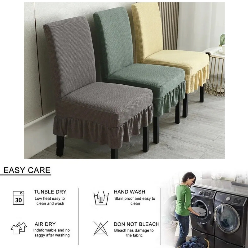 Sarung Kursi Makan Sarung Kursi Stain Resistant Bangku Makan / Cover Sarung Kursi Makan Elastis