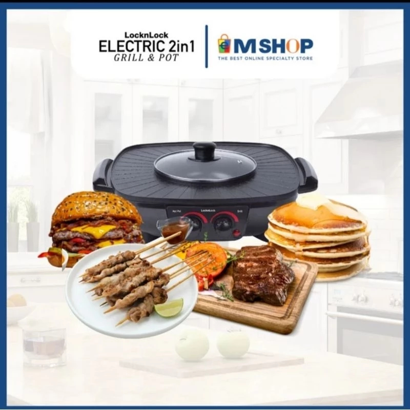 lock n lock electric 2 in 1grill & pot