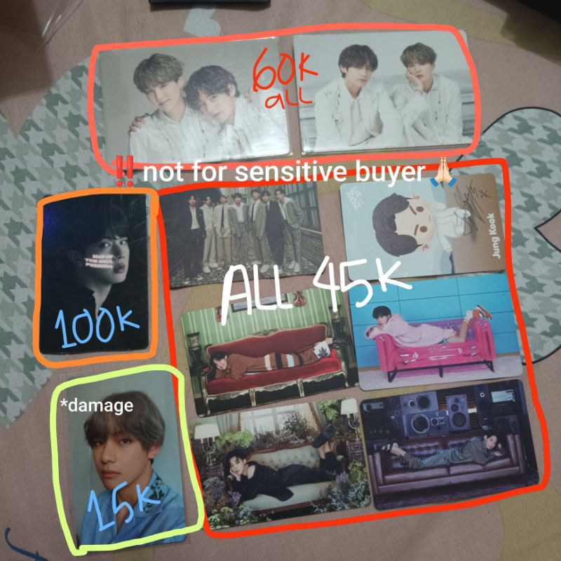 wts pc photocard album BE mots photobook album ly tear mpc mini photocard bts taehyung yoongi suga v