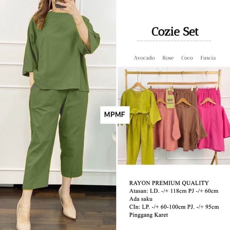 KODE G22Y Cozie Set Wanita Rayon Premium All Size