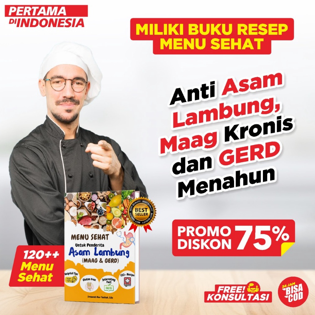KODE E44F Buku Resep Jurus Sehat Untuk Penderita Asam Lambung dan Gerd