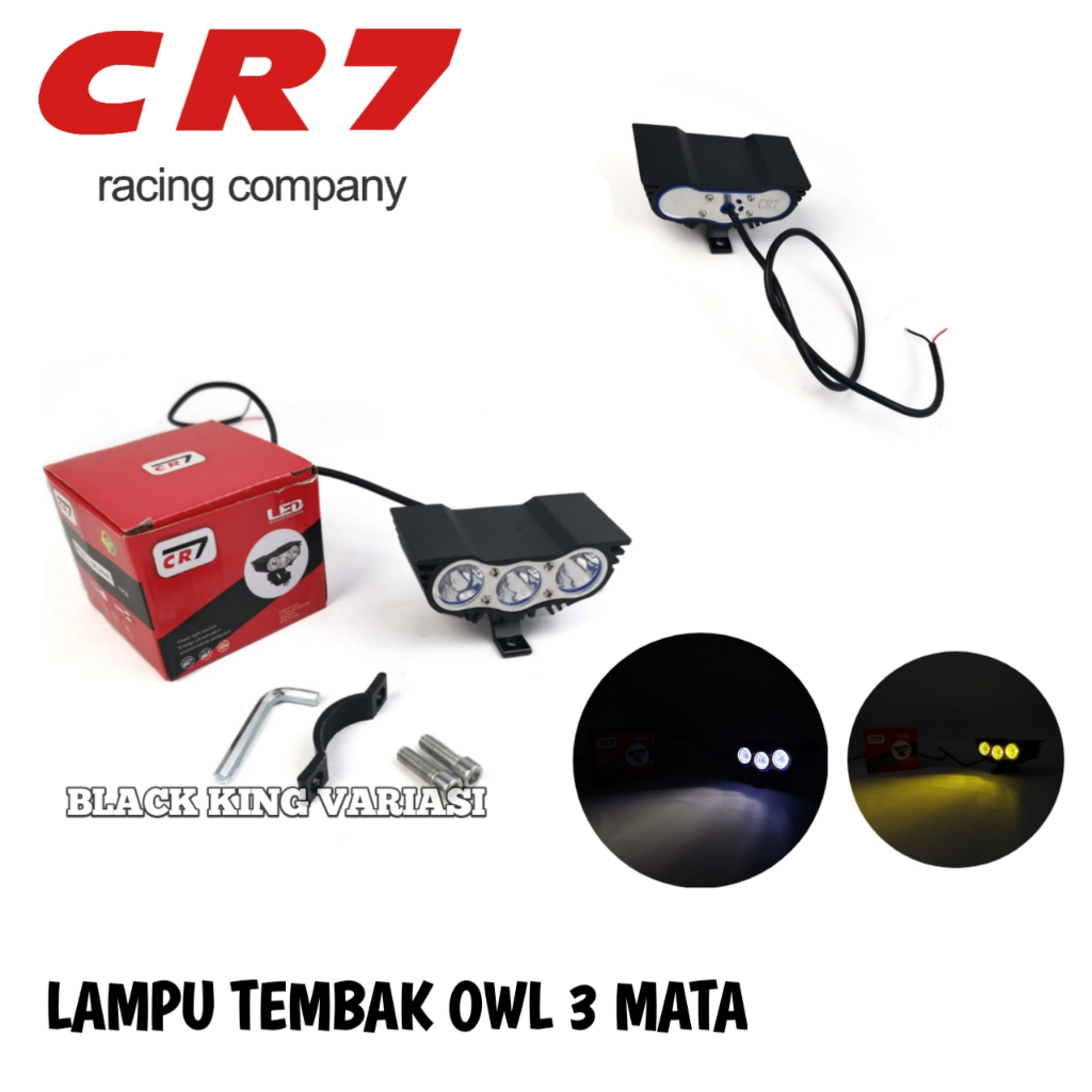 Lampu Tembak Sorot LED Owl 3 Mata Lampu Tembak Owl Burung Hantu 3 Mata Lampu LED OWL Tembak Sorot Cr