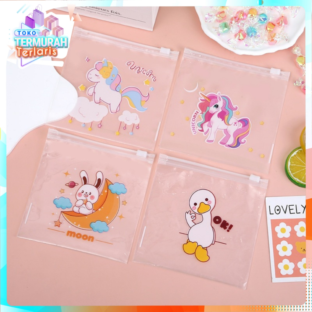 

TTT Ziplock Mini Food Storage Karakter Kartun Plastik Zipper Serbaguna Pouch Penyimpanan Makanan Cemilan Transparant Lucu Tempat Penyimpanan Aksesoris Pouch