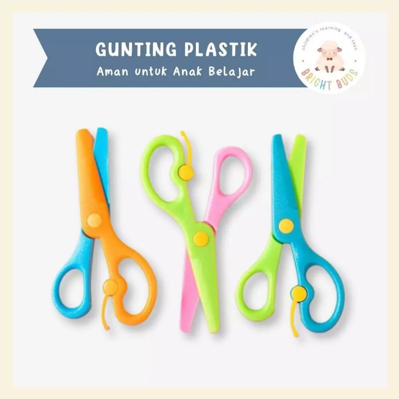 

GUNTING KERTAS ANAK SAFETY PLASTIK POLOS WARNA WARNI