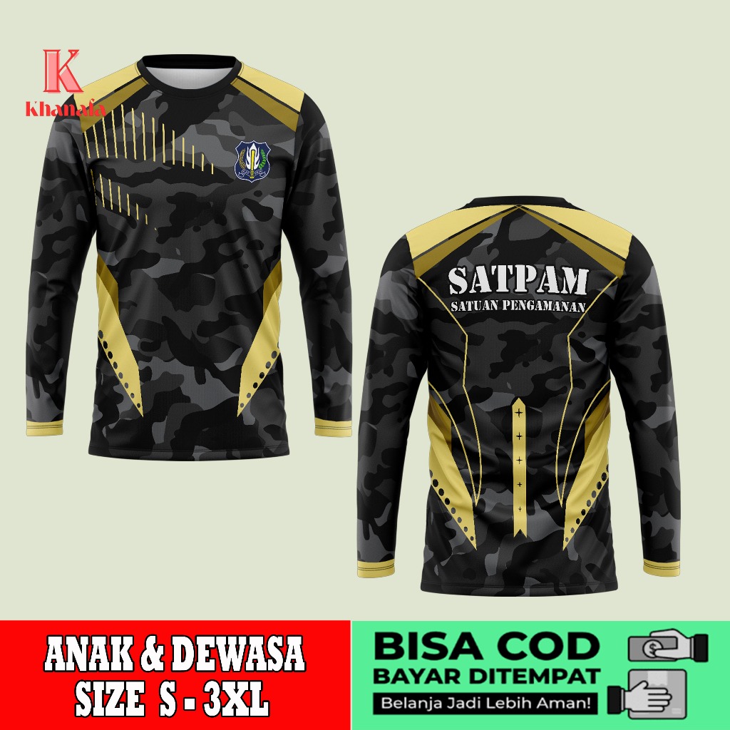 Kaos Satpam Lengan Panjang Kaos Security Jersey premium Satpam printing Custom art 08