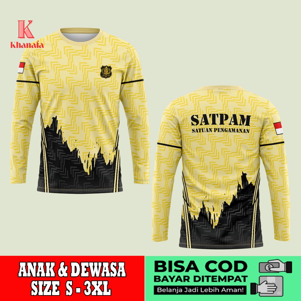 Kaos Satpam Lengan Panjang Kaos Security Jersey premium Satpam printing Custom art 10