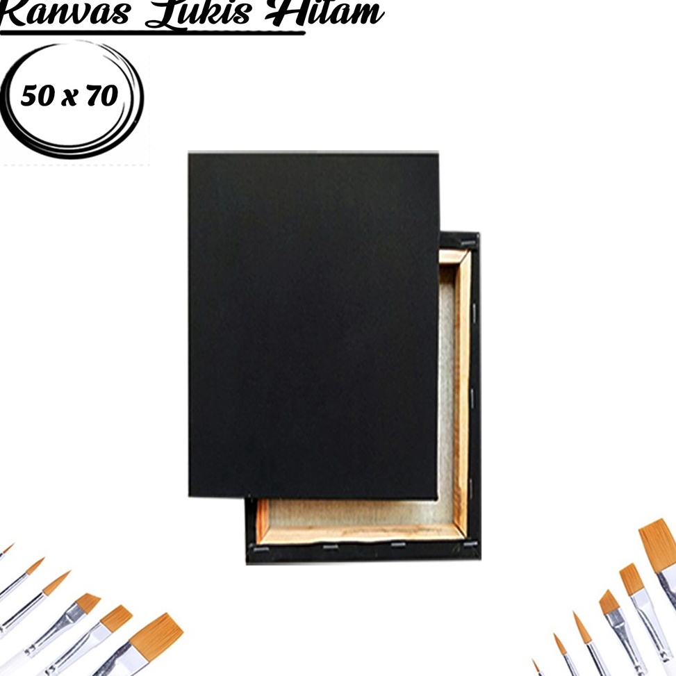 

KODE J53H Kanvas Lukis Hitam 5 X 7 Stretched Canvas Medium Texture