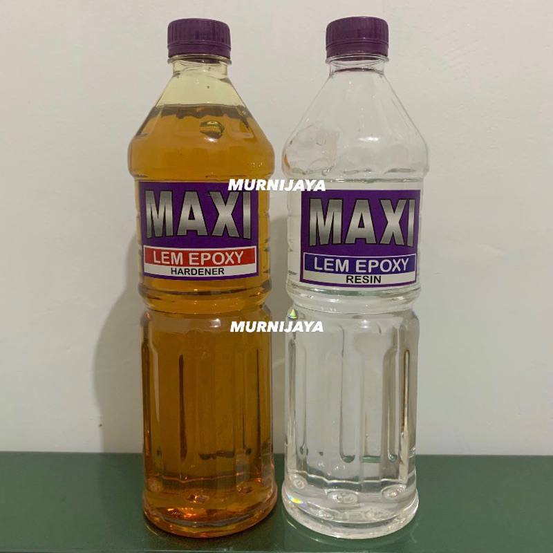 

LEM EPOXY MAXI 2 KOMPONEN 1SET (2X850GR) RESIN & HARDENER KUAT EKONOMIS