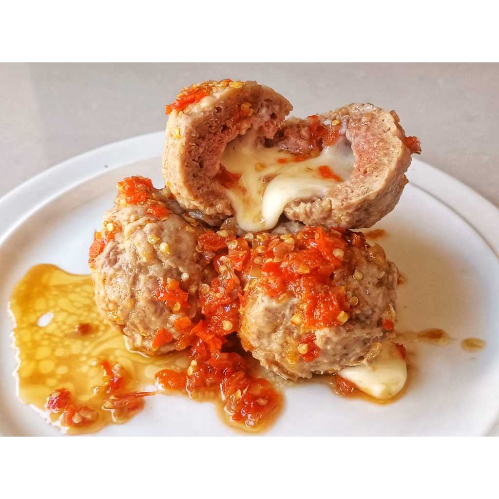 

Baso Keju Mozarella Lumer Pedas Baso Frozen Daging Sapi