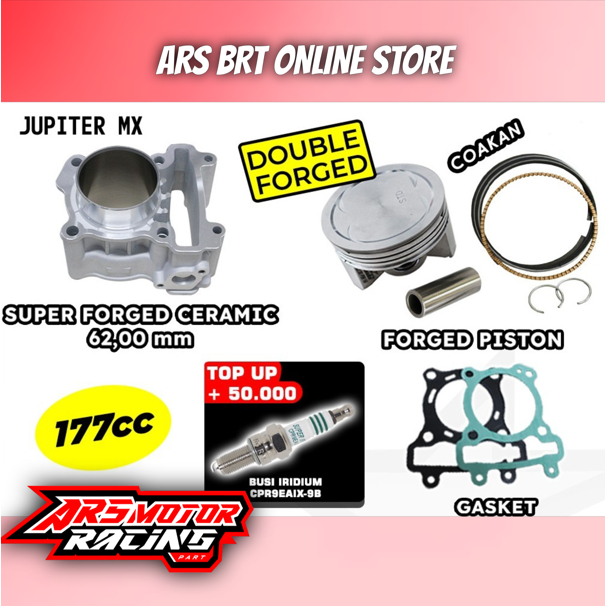 BLOK CERAMIC & FORGED PISTON BRT MX KING . VIXION OLD NVL NVA . R15 OLD . JUPITER MX . XABRE . 62 MM