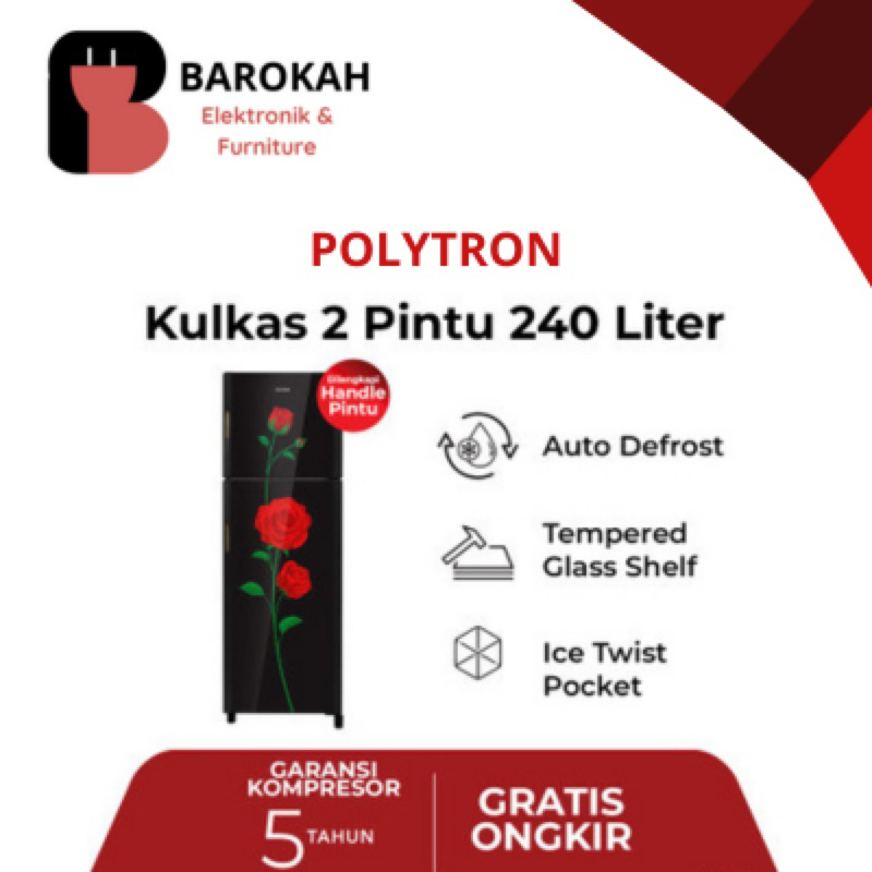 KULKAS 2 PINTU POLYTRON