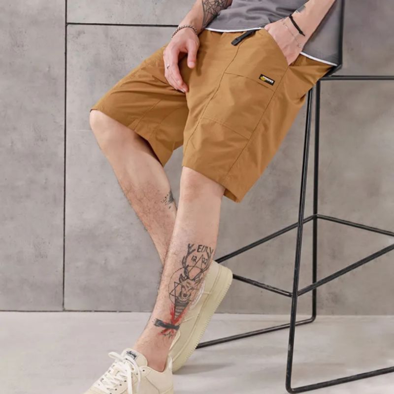 celana pendek pria bahan cattun combet Shorts Surfing Katun Distro Santai Boxer Combed Dewasa Hitam 