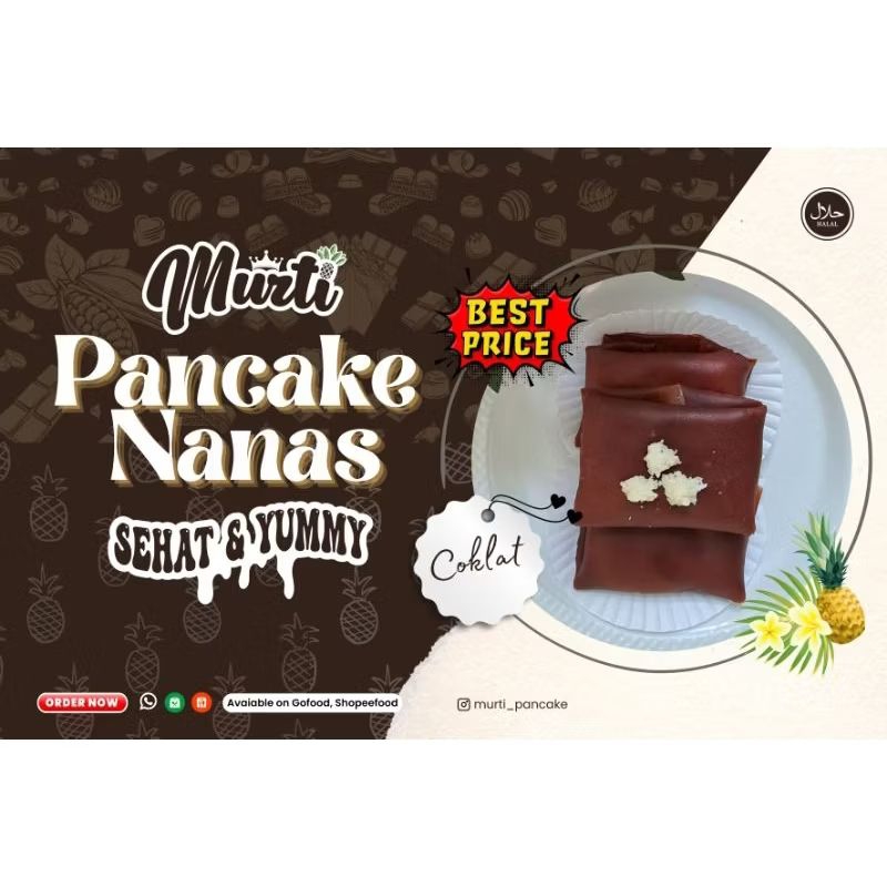 

Pancake Rasa Coklat - Pancake Durian Premium - Pancake Nanas/Isi 5 Pcs Kualitas Premium