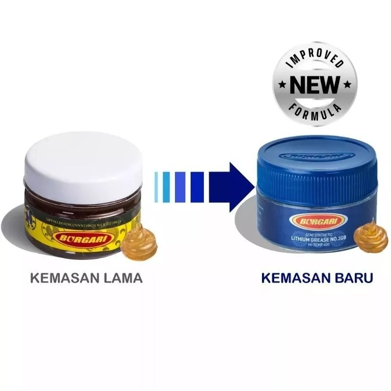 BURGARI – GREASE LITHIUM NO 3.GB 90 GRAM PERPCS GEMUK CVT ANTI PANAS MINYAK PELUMAS LINDUNGI MESIN TAHAN LAMA KUAT