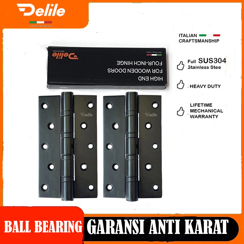 Engsel Pintu Jendela Rumah DELILE / Stainless Steel Engsel Hitam / Engsel Kupu"/Engsel Hitam