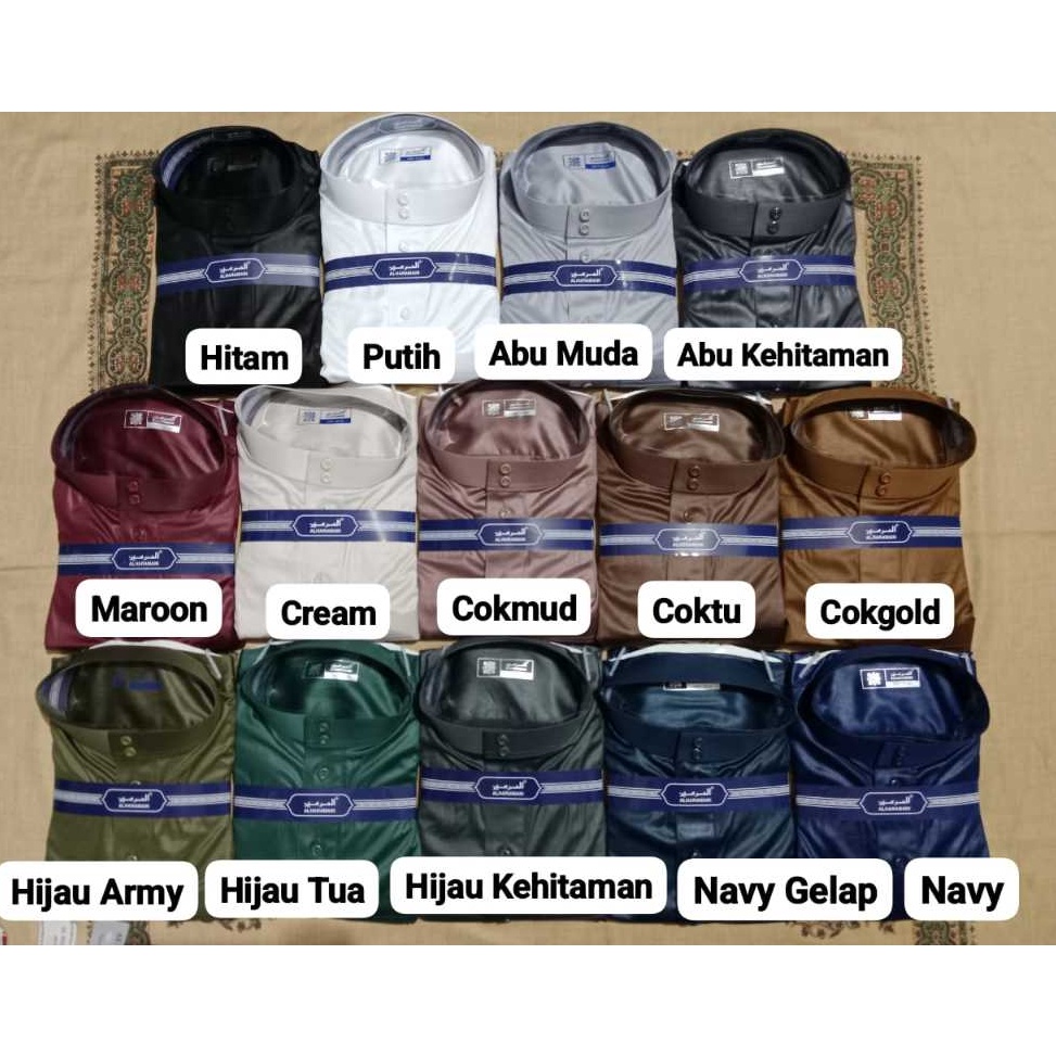 KODE F22G BISA COD GAMIS JUBAH AL HARAMAIN POLOS POLYSTER IMPORT VIETNAM PUTIH DAN HITAM WARNA NAVY 