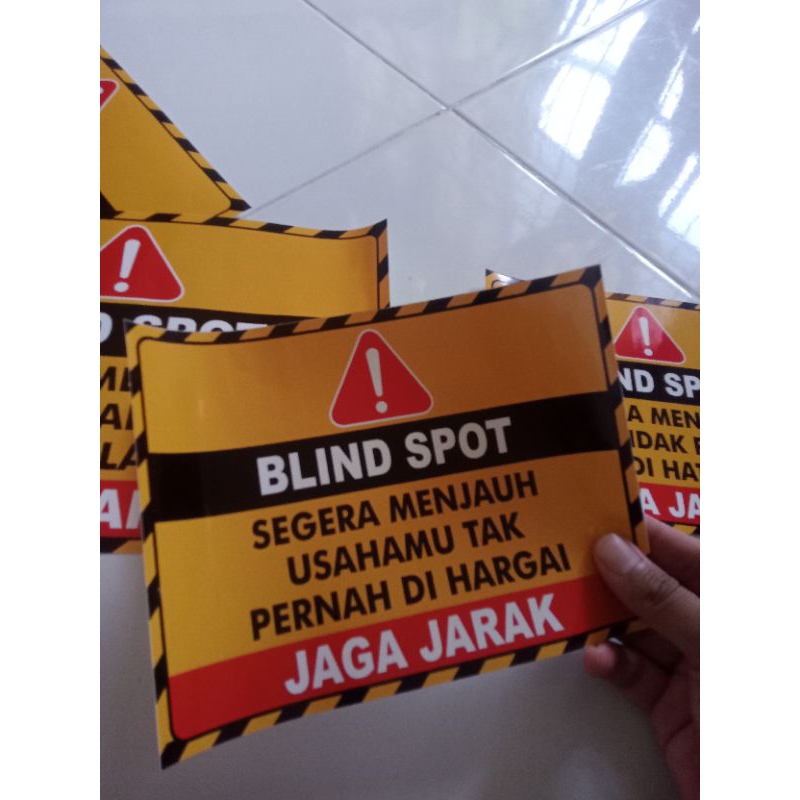 

Stiker Outdoor Blindspot untuk mobil Custom Ukuran Area Cetak 100x50cm
