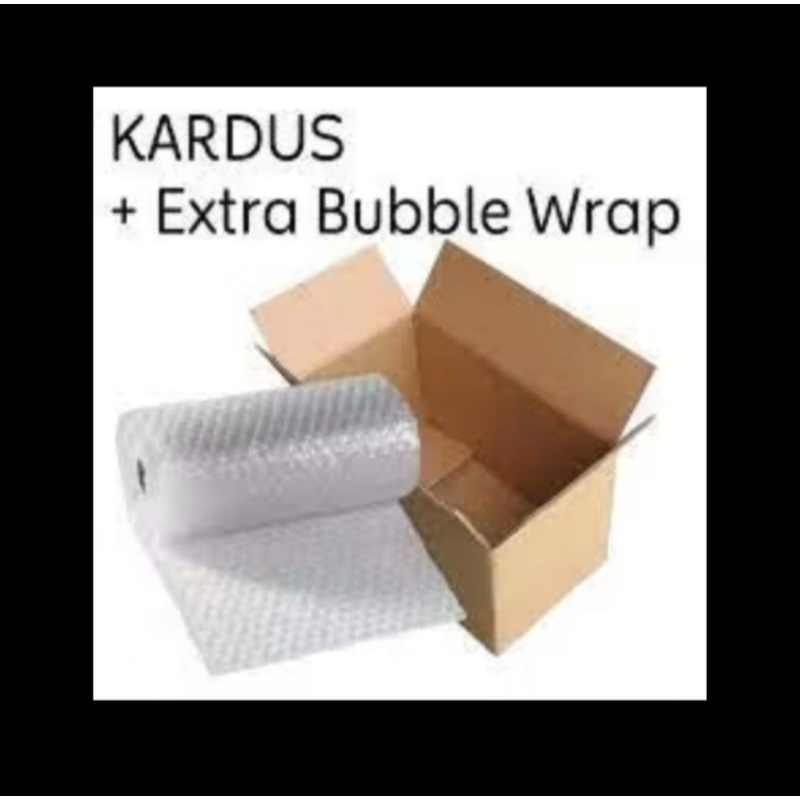 

exstra bubble warp tambahan packing bubble warp dan kardus biar lebih aman