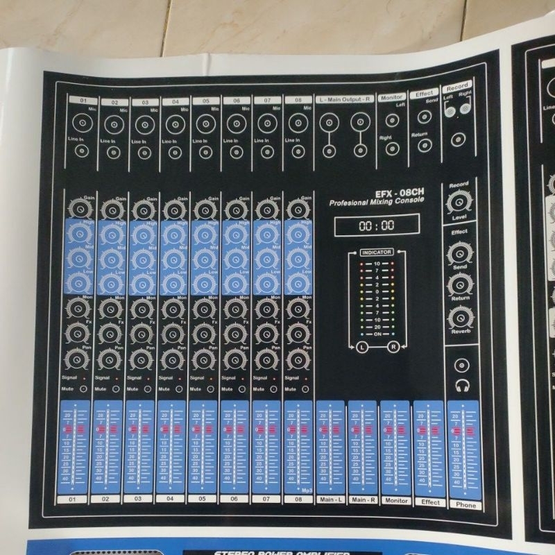 Stiker Audio Mixer 8ch 9cm