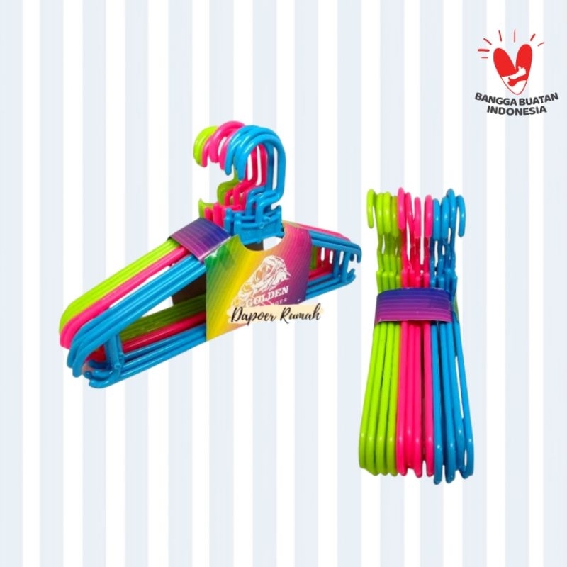 ( 12 PCS ) Hanger Gantungan Baju Besar Ori BPA FREE GoldenOx
