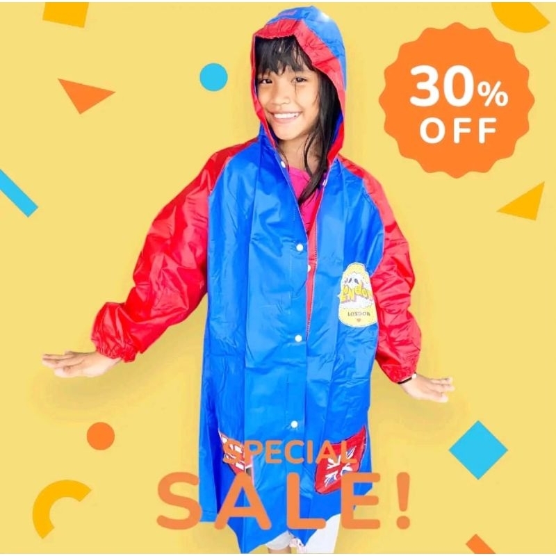 Jas hujan anak import mantel anak