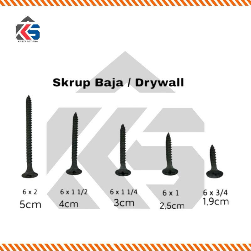 Skrup Gypsum / Skrup Baja / Drywall Skrup / Skrup Hitam