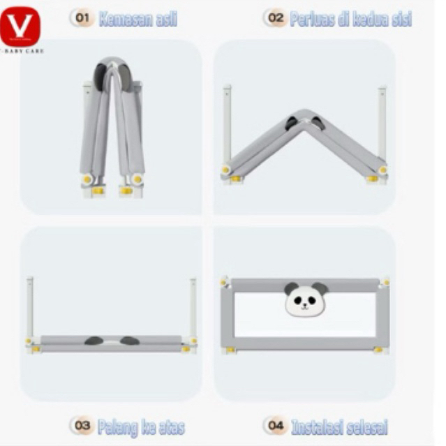 PRELOVED V-BABY CARE Bed Rail LIPAT 1SET = 4SISI - Pagar tempat tidur bayi / anak Second Tapi Masih 
