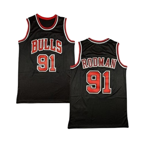Baju Jersey Basket Classic Dennis Rodman Chicago Bulls Hitam #91