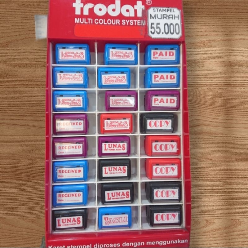 

trodat original lunas / banyak model / bebas custom