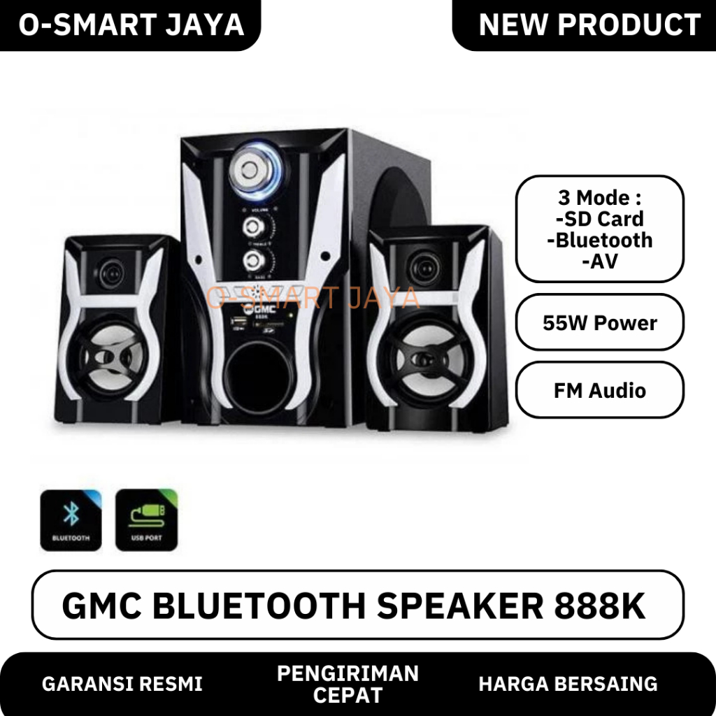 [ INSTAN TEGAL ] SPEAKER AKTIF GMC BLUETOOTH SPEAKER 888K