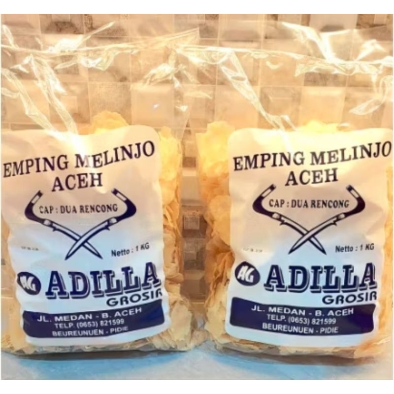 

EMPING MELINJO ACEH GRADE A Tipis Enak kemasan 200gram