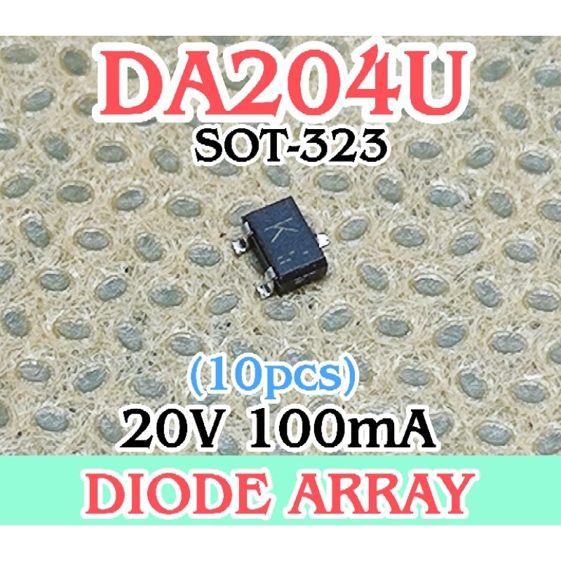 10pcs Dioda SMD DA204U 20V 100mA SOT-323 DIODE ARRAY mark K