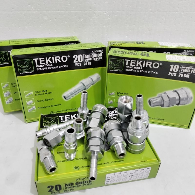 SETARA TEKIRO QUICK COUPLER ANGIN SH 20 TWO TOUCH / NEPEL SAMBUNGAN SELANG ANGIN KOMPRESOR SH20 SF20