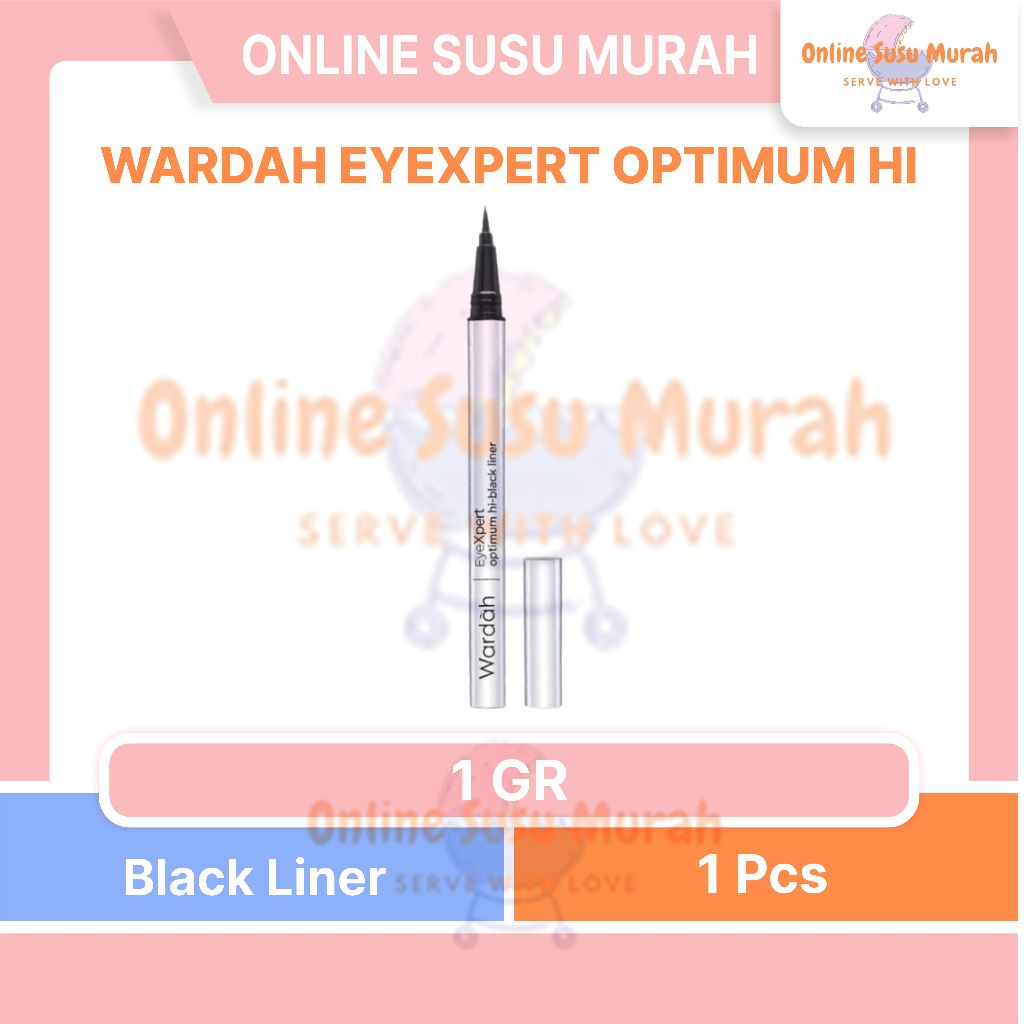 WARDAH EYEXPERT OPTIMUM HI-BLACK LINER - EYELINER SPIDOL WATERPROOF DENGAN WARNA INTENSE PRLA