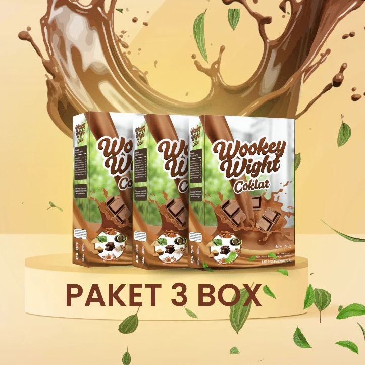 

PAKET HEMAT 3 BOX Wookey Weight Coklat - Susu Penambah Berat Badan Paket 3 Box