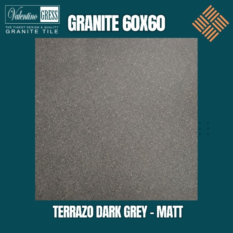 GRANITE 60X60 TERRAZO DARK GREY | MATT