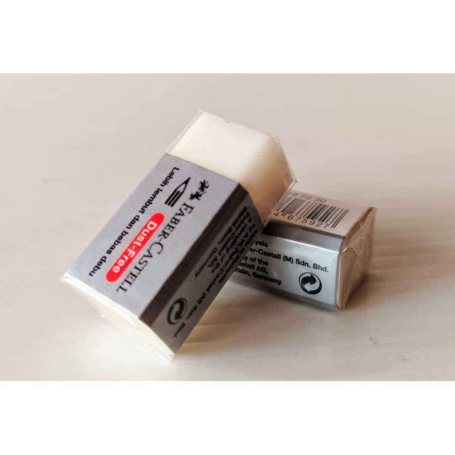 

[ PCS ] Penghapus Putih kecil Faber Castell Asli / Eraser Dustfree small white Faber castell