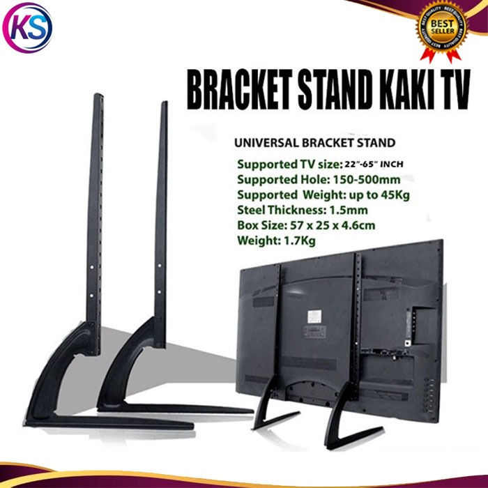 Kaki Tv Stand Bracket Led 75 65 55 50 43 inch Universal Semua Merk Tv - 17 - 30 Inch