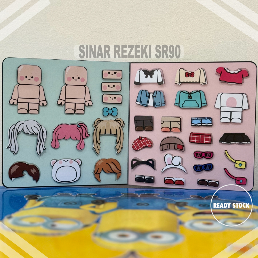 PAPER DOLLS HOUSE ROBLOX MAINAN EDUKATIF ANAK PEREMPUAN BONGKAR PASANG BONEKA KERTAS