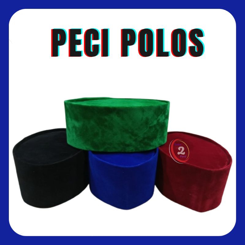 songkok peci polos hitam merah biru hijau kopyah beludru